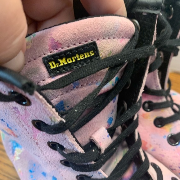 Dr. Martens Pink splash paint look SoftWair Interior Size 8 - Picture 4 of 10